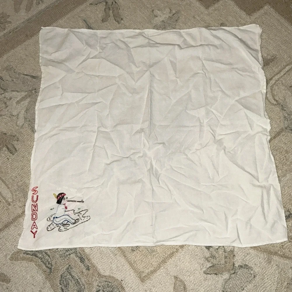 Vintage Little Indian Tea Towel TRANSFER Pattern 
